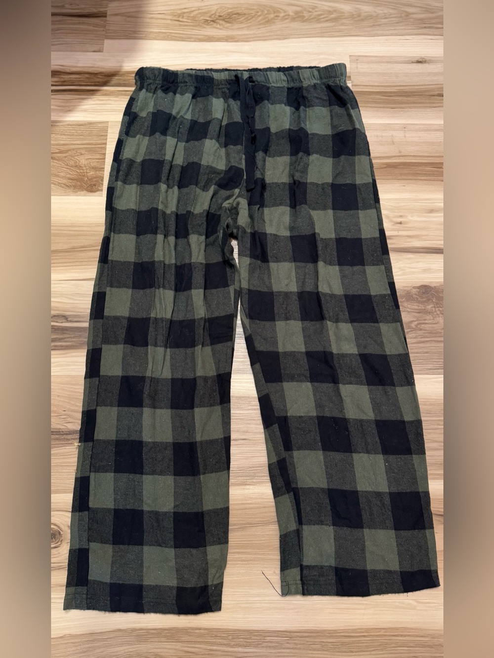 Men’s Olive green & Black Buffalo Plaid flannel sleep Lounge Pants XL